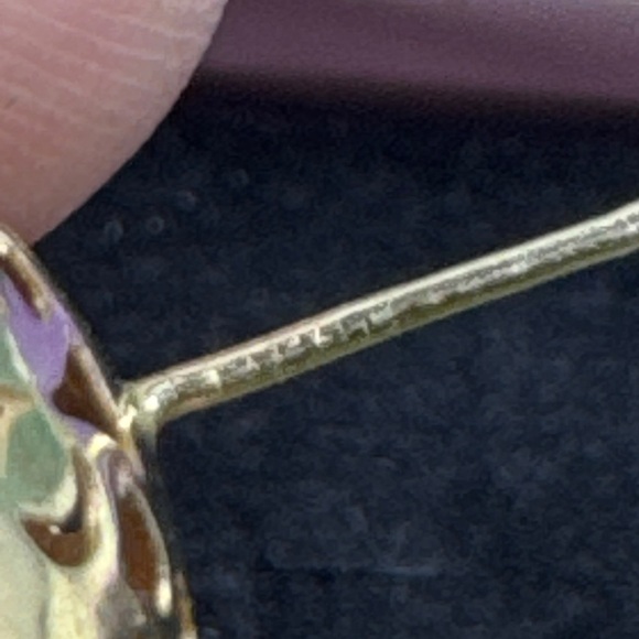 💛 Vintage 14k Gold Diamond Cut Pearl Earrings - Picture 5 of 7